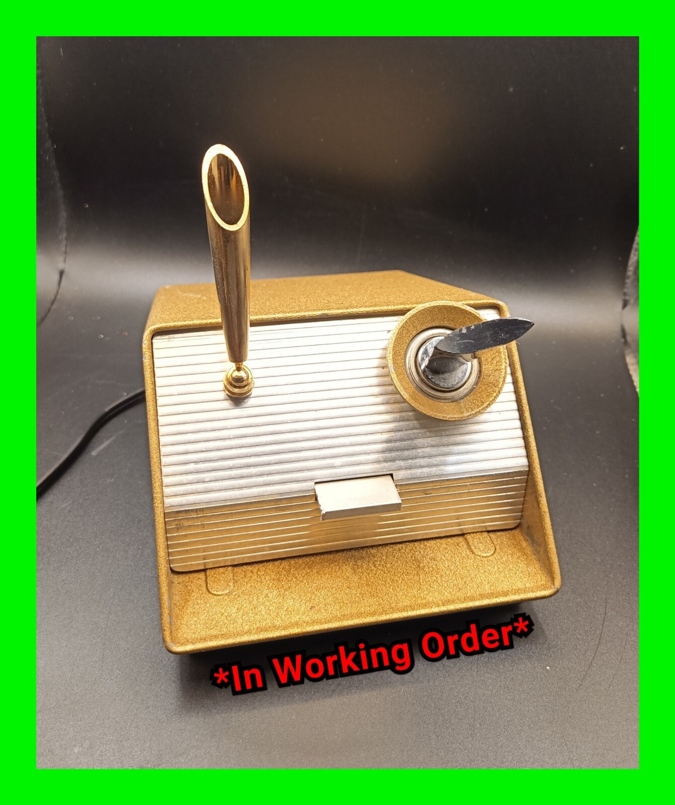 Unique Very Rare 1950\'s Car Dealer Desk Top Cigar Cigerette Lighter Working Cond