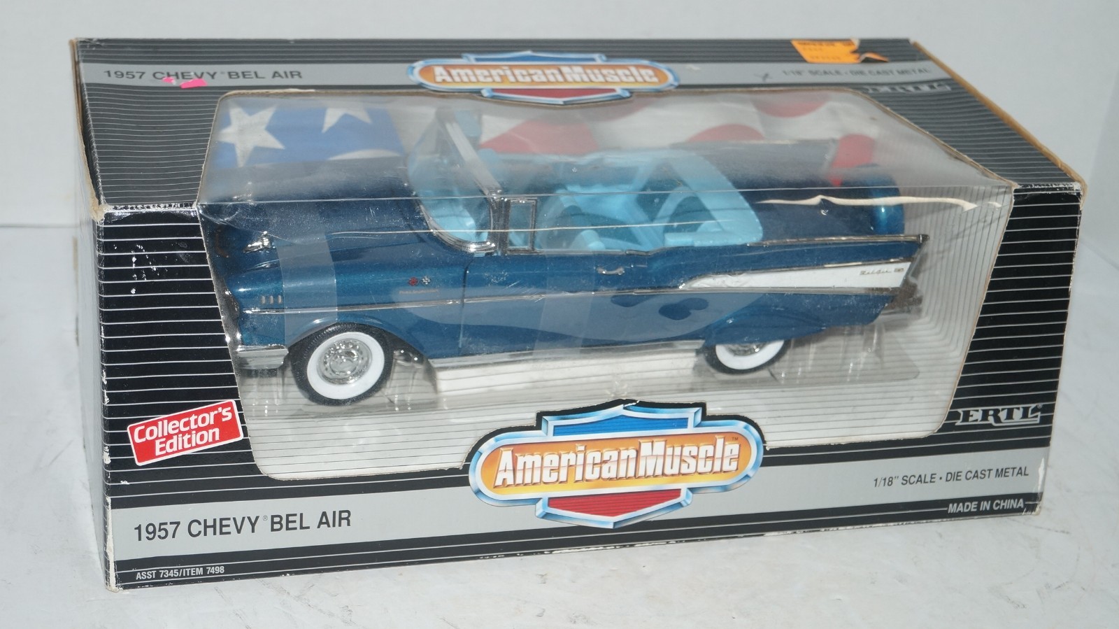 ERTL American Muscle 1:18 Scale 1957 Chevy Bel Air Convertible Diecast Car - NIB