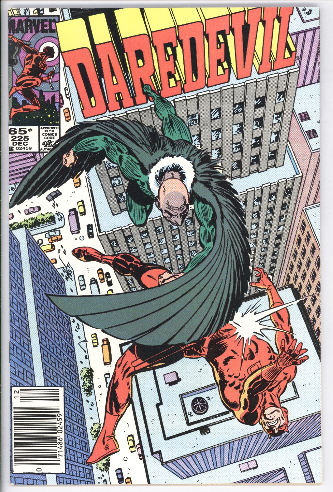 Daredevil #225 Vulture appearance 1985 NM(-) 9.2 Newsstand Edition