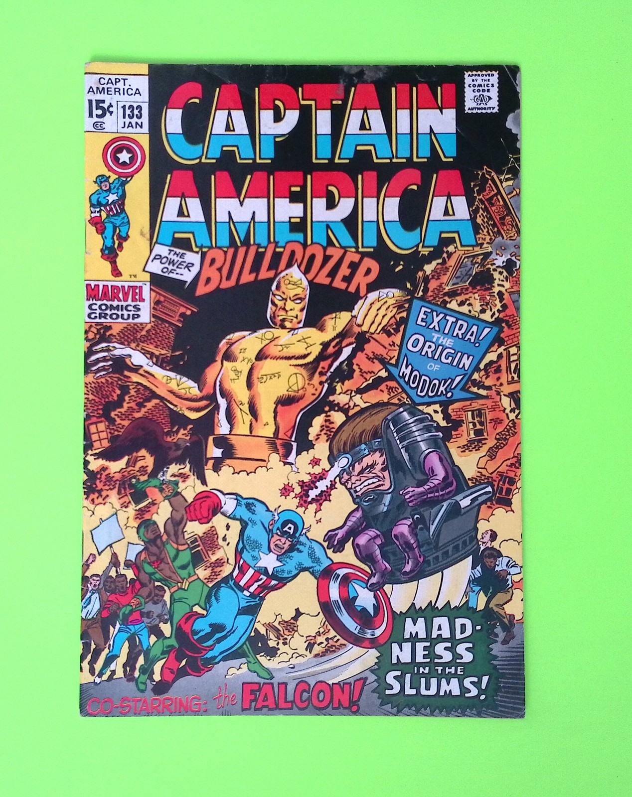 Captain America #133 Vol. 1 1971 Marvel Comics 1st App Mid Grade B82-169 Captain America #133 Vol. 1 1971 Marvel Comics 1st App Mid Grade B82-169