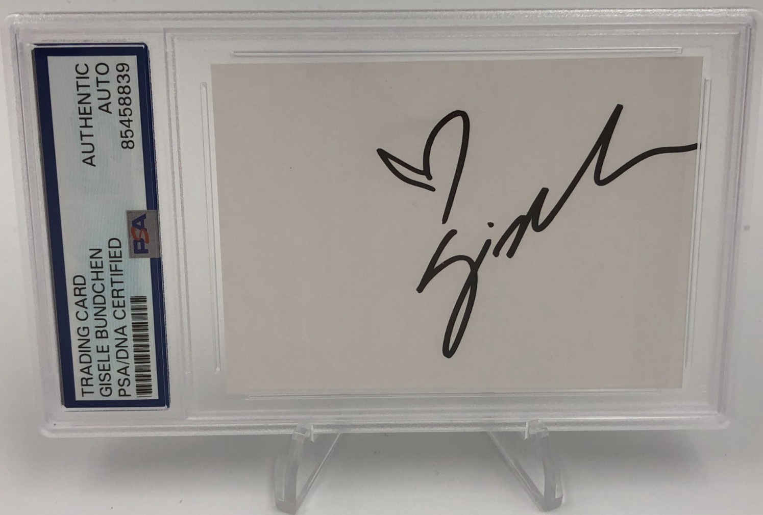 GISELE BUNDCHEN PSA AUTO Card Authentic Signature Inscribed Heart BRAZIL MODEL