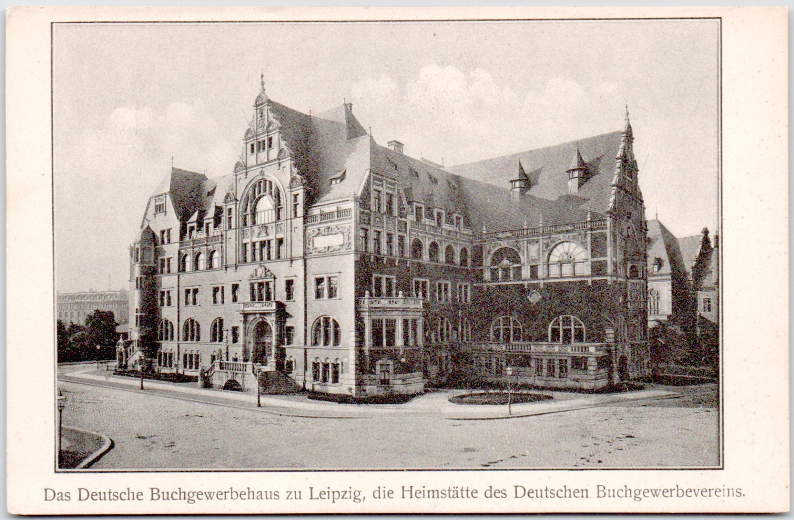 Germany Leipzig 1905 Deutsches Buchgewerbehaus Heimstatte Verein Postcard