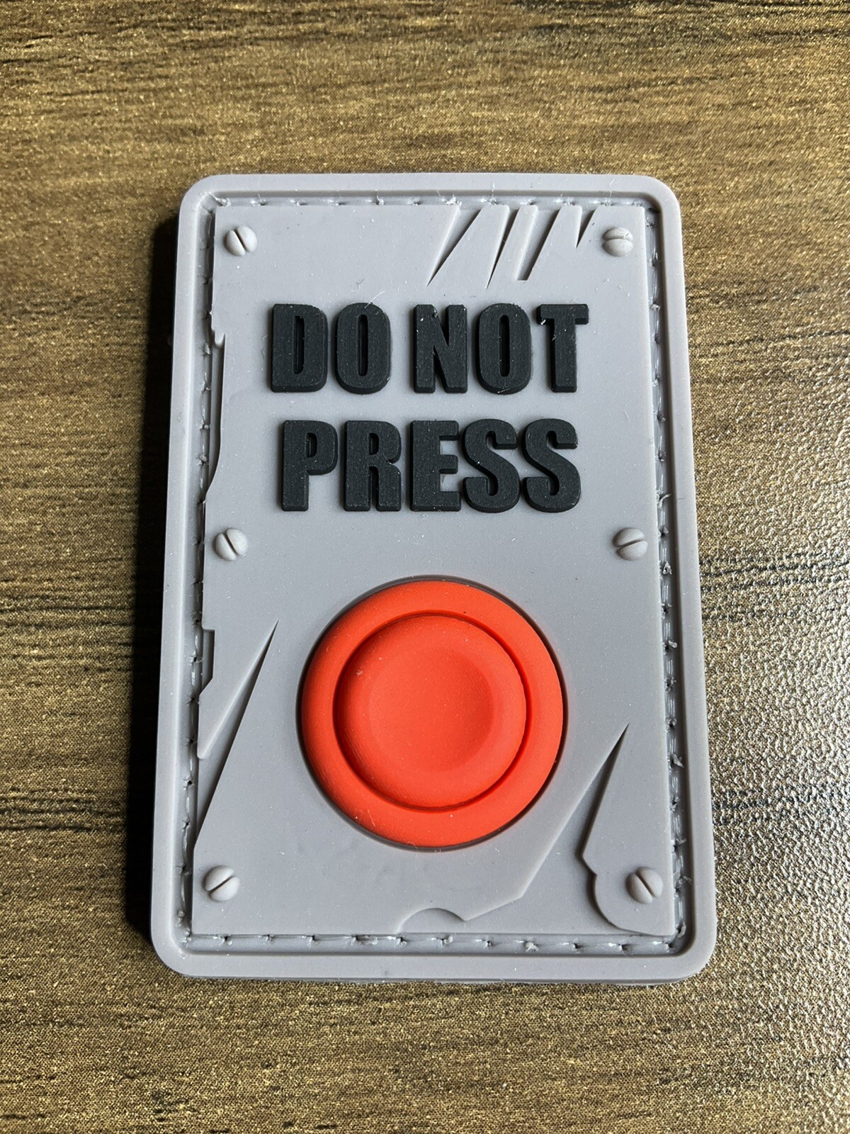 Patch PVC Tactical Morale HOOK-3D PVC Do Not Press My Button Patch PVC Tactical Morale HOOK-3D PVC Do Not Press My Button