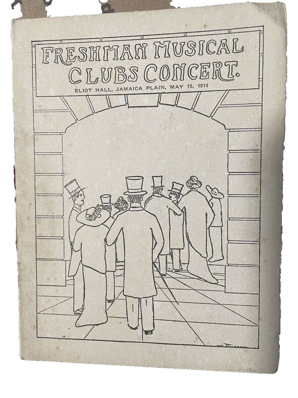 1914 Eliot Hall Jamaica Plain MA Freshman Musical Club Concert Harvard Atq strin 1914 Eliot Hall Jamaica Plain MA Freshman Musical Club Concert Harvard Atq strin