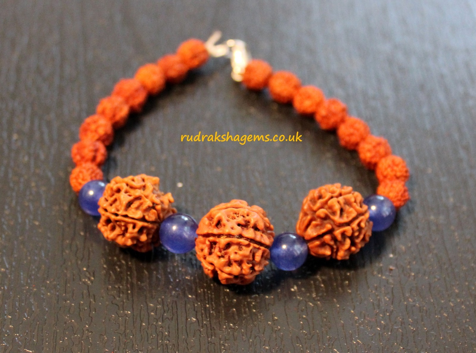 RUDRAKSHA CAPRICORN BRACELET WRIST BAND ZODIAC GURU BEAD 6 & 7 MUKHI NEPALESE OM