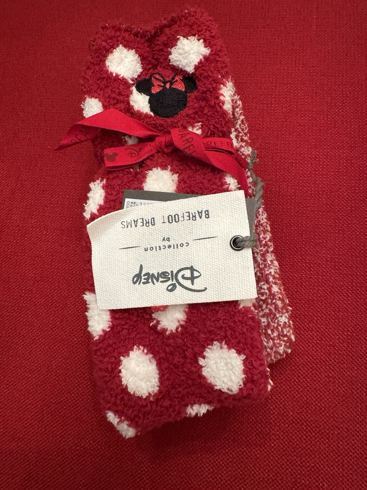 Disney Barefoot Dreams Youth Minnie Mouse Icon Sock Set (2 PAIRS) New with Tags