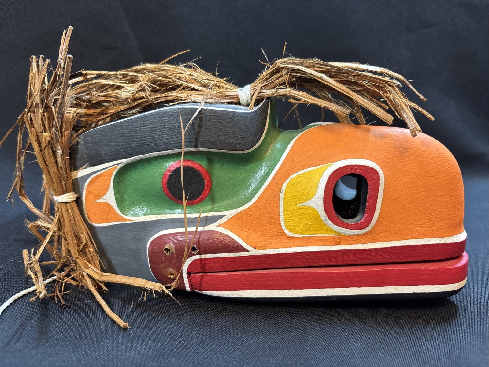 Northwest Coast Native Art Large Stunning Eagle mask carving SIGNED
