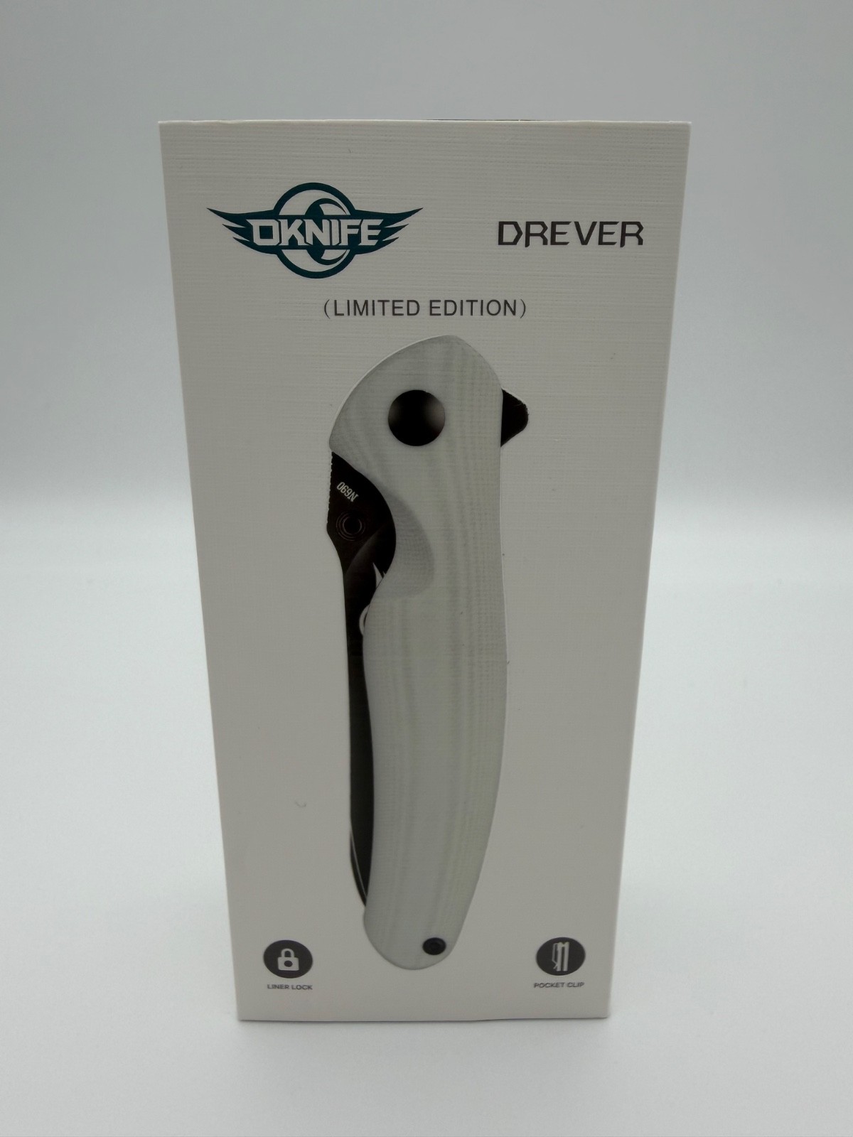 Olight OKnife Drever Limited Edition White Liner Lock  Folding Knife NEW 3.49