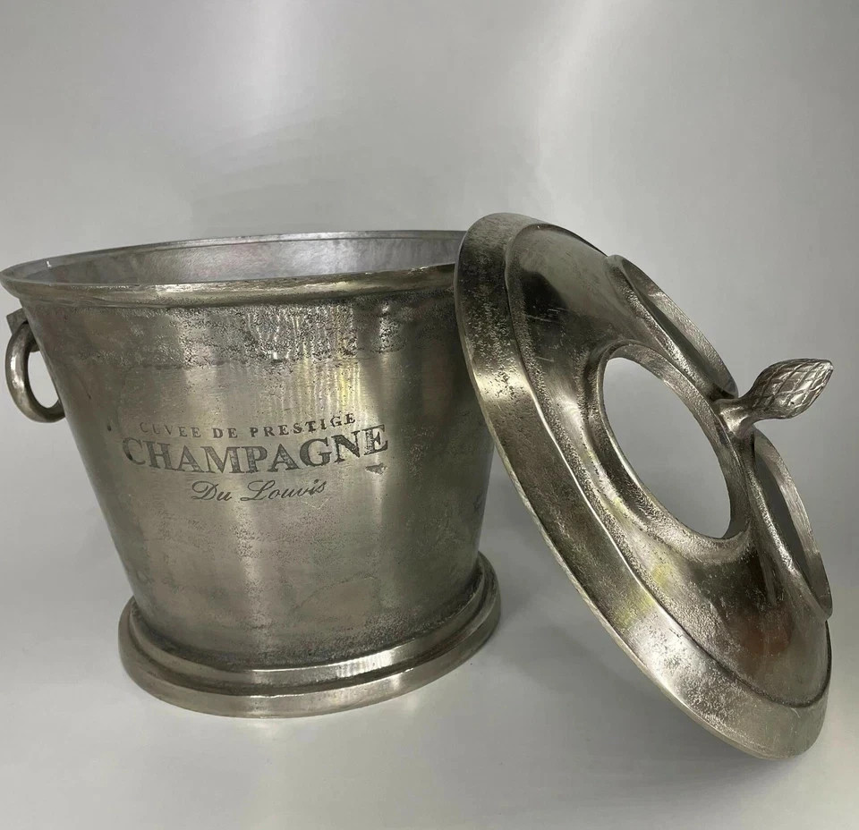 Wine Cooler Cuvee De Prestige Champagne Du Louuis Ice Silver Bucket Planter