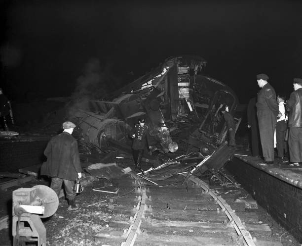 Sutton Coldfield Train Crash 1955 Old Photo 6