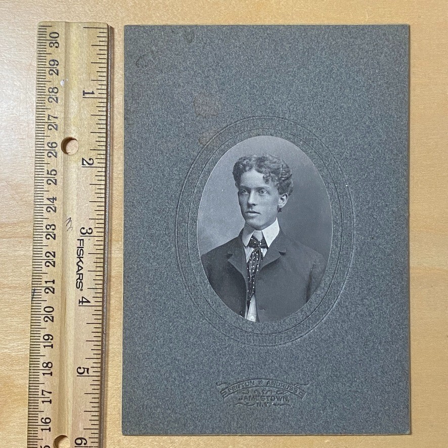 1880s Victorian Photo Cabinet Card Dapper Gentleman Jamestown NY