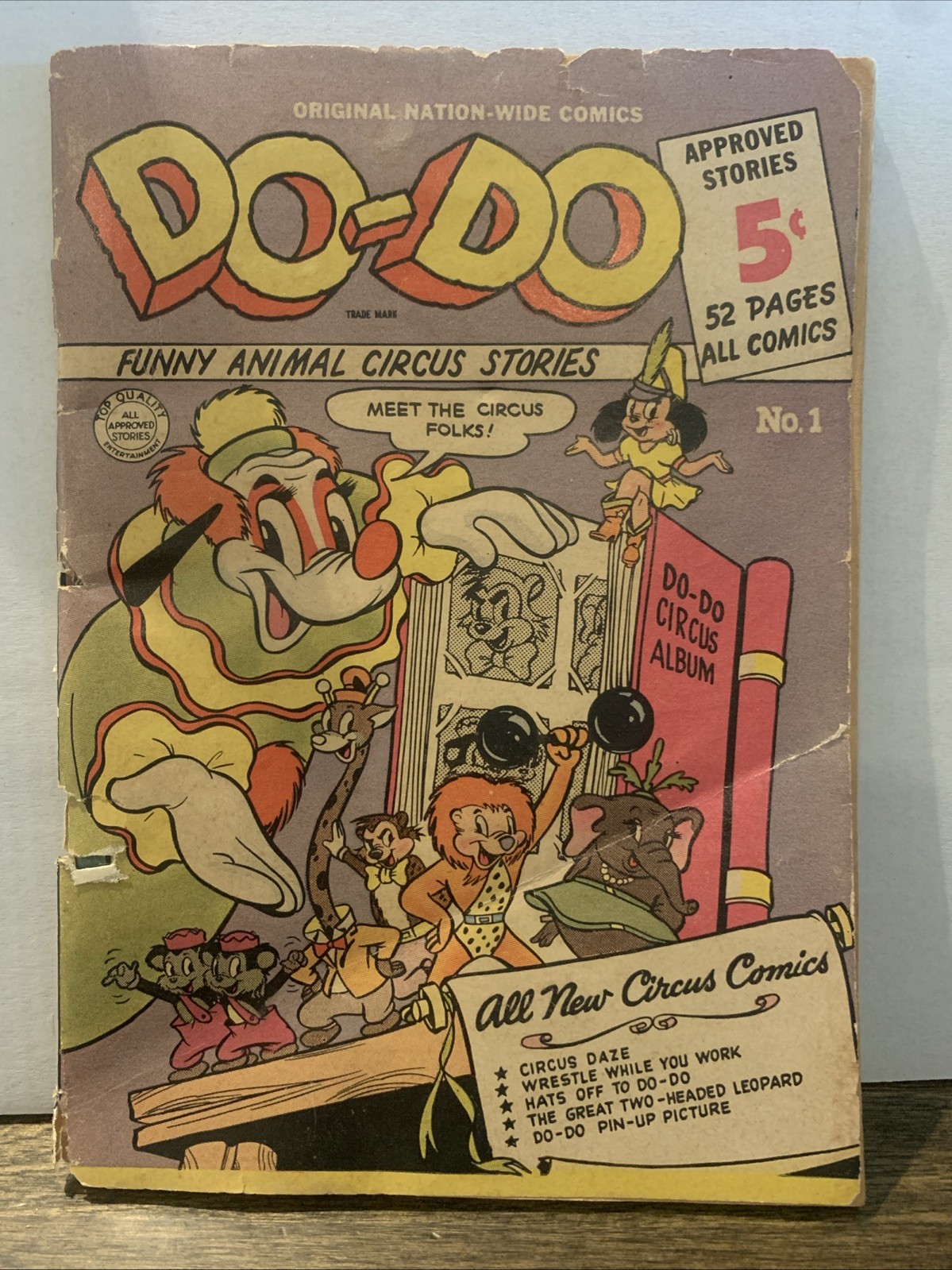 Do-Do - Funny Animals Circus Stories #1 - Nation-Wide Comics 1950 Golden Age