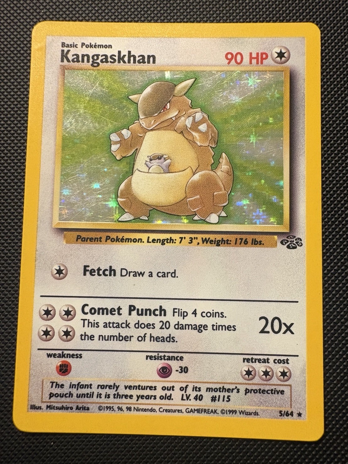 Pokémon - KANGASKHAN 5/64 - 1999 Jungle - HOLO - RARE - LP - WOTC