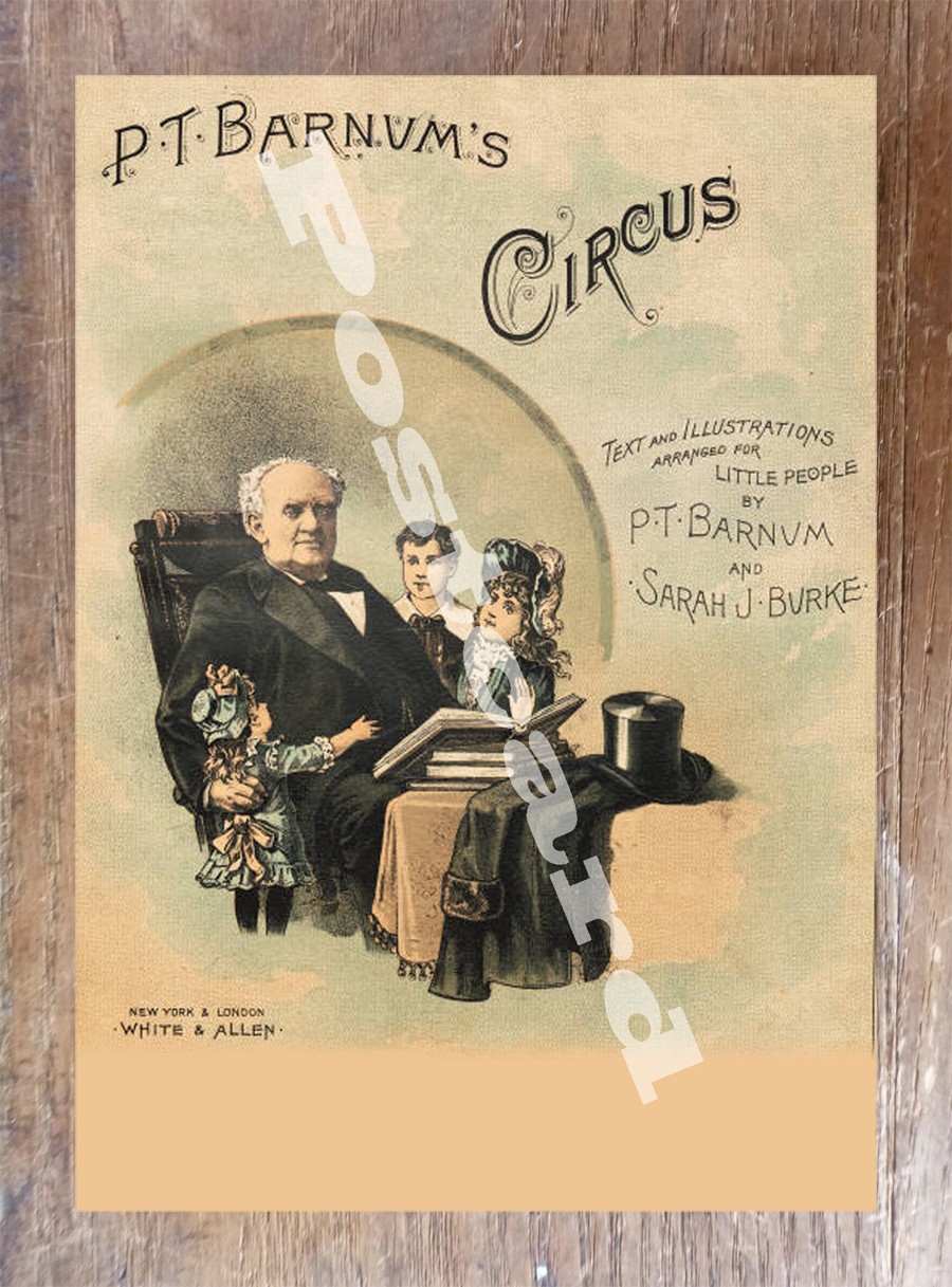 Historic PT Barnum\'s Circus 1888 Advertising Postcard