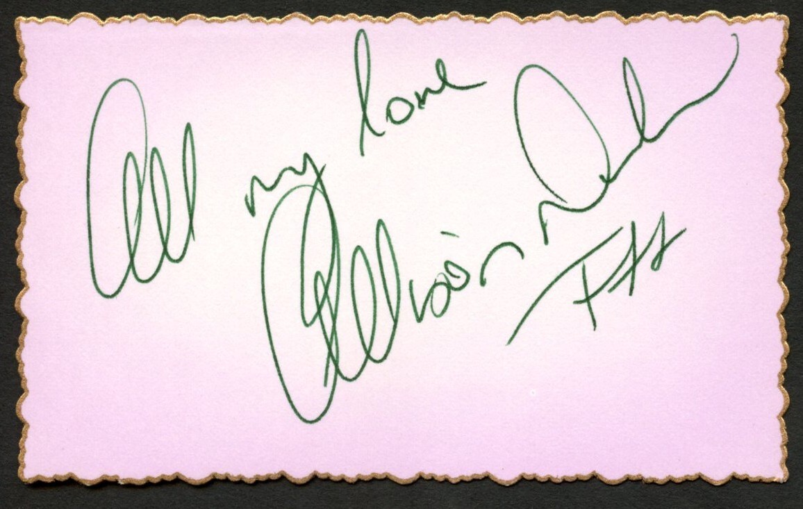Allison Durbin signed autographs auto 2x4 Cut New Zealand Australian Singer