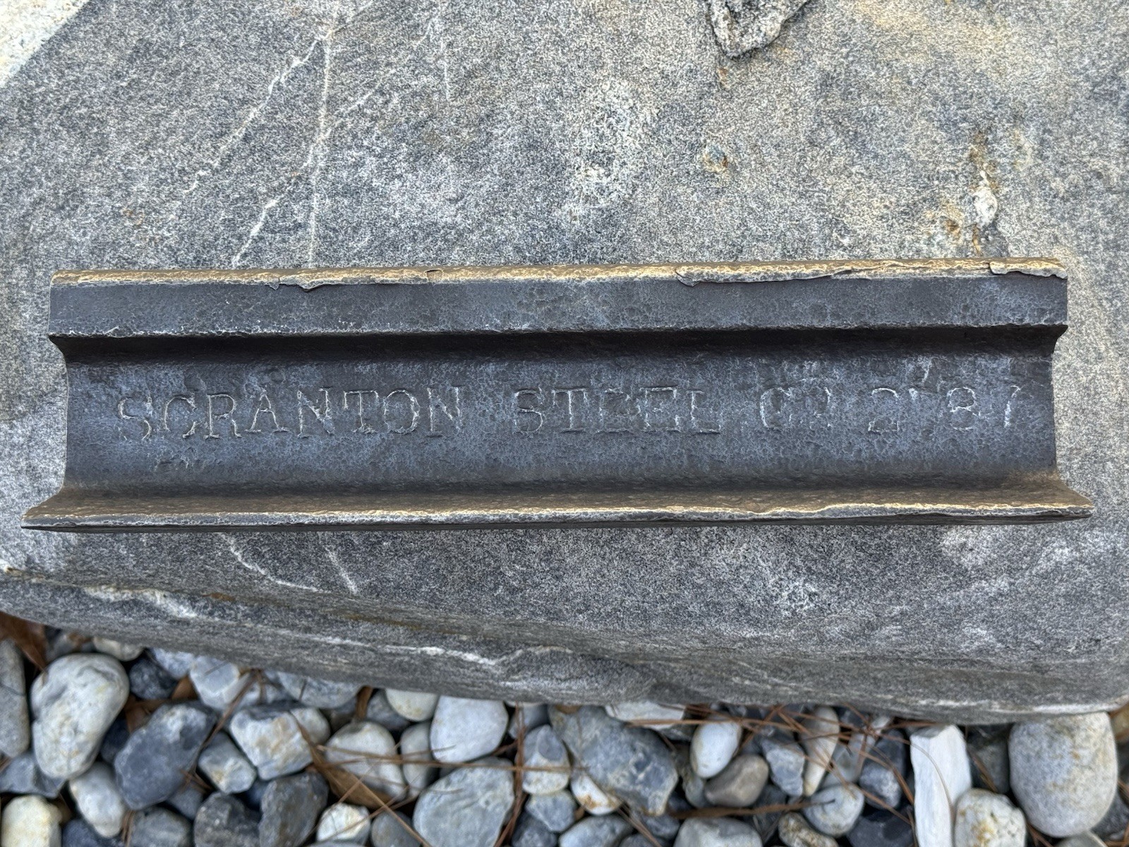 Very Rare { SCRANTON STEEL CO. 2 87 } Steel Train Track Rail