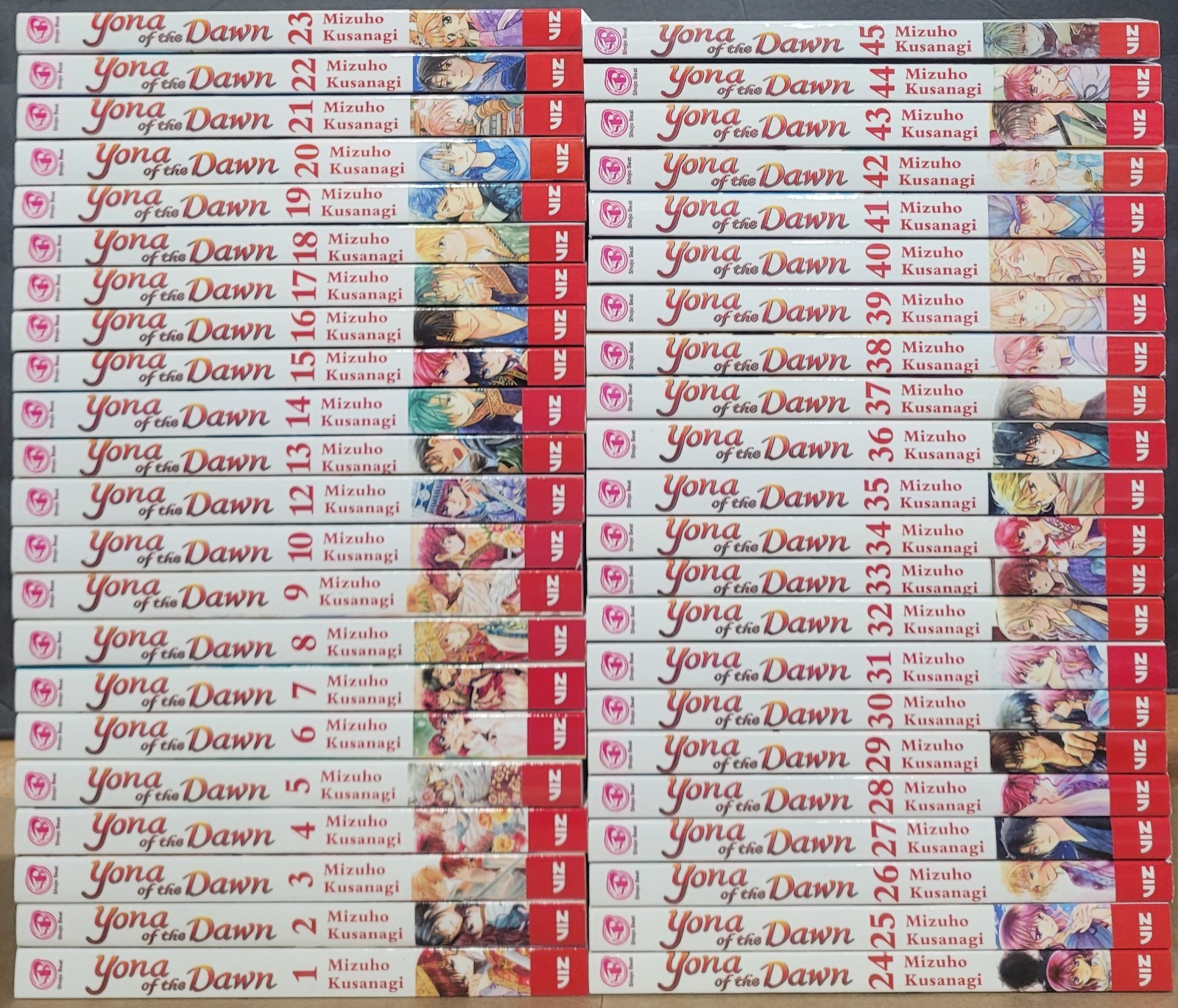 Yona of the dawn manga In english Volumes 1-45 Viz Media 45 Books Brand New 