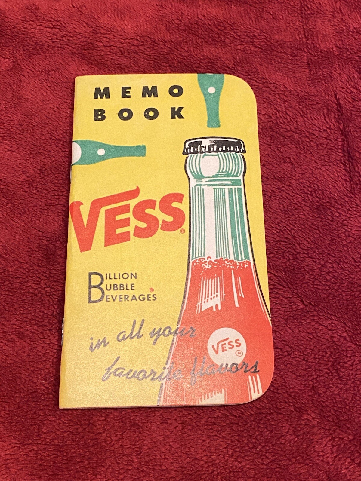 Vintage 1955 Vess Cola Advertising Notebook, NOS, Grocery List, Multiple Avail. Vintage 1955 Vess Cola Advertising Notebook, NOS, Grocery List, Multiple Avail.