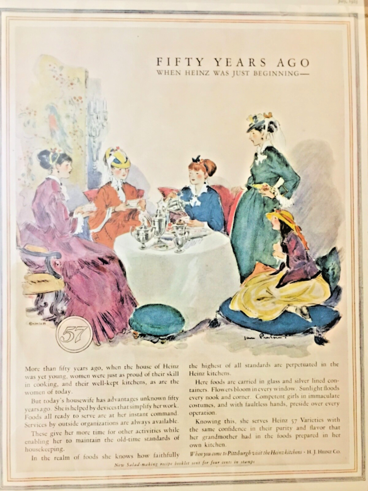 Vintage 1925 The HEINZ Kitchen 57 Varieties Art Decor Print Ad 1920\'s