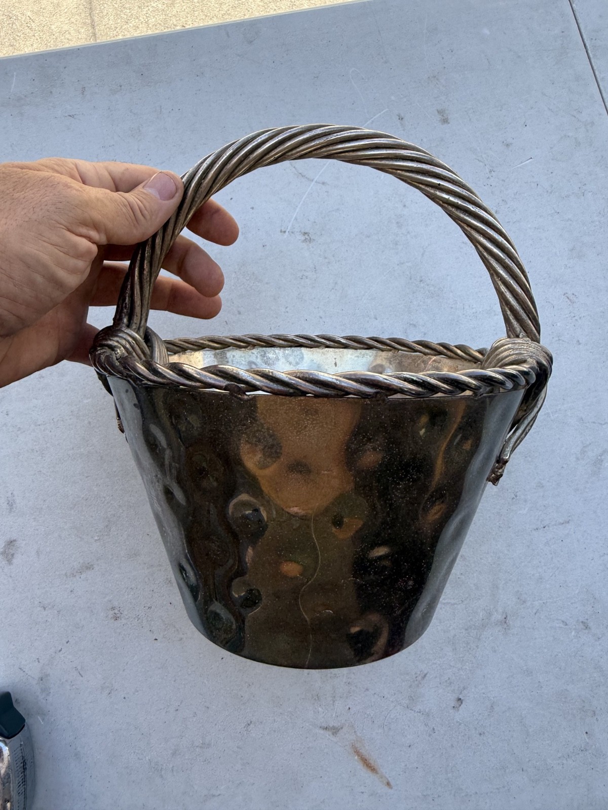 Vintage Godinger Silver-Plated Basket Handcrafted HEAVY YT11