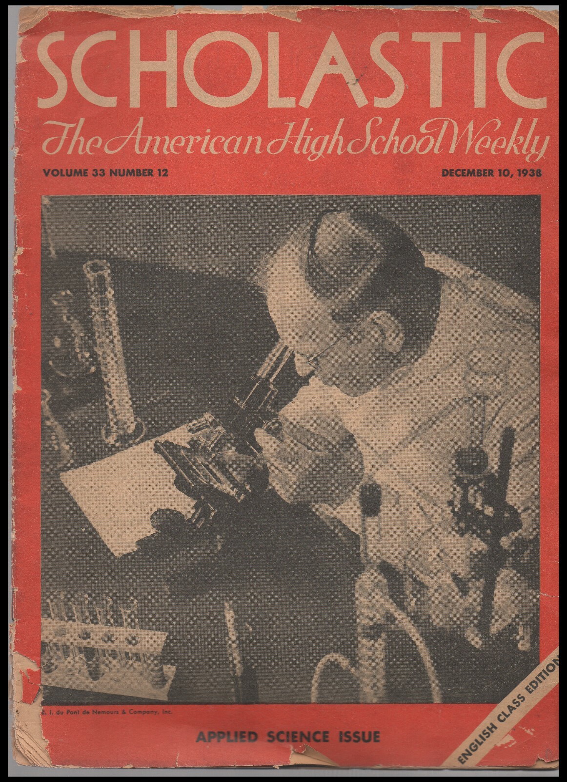 SCHOLASTIC AMERICAN HIGH SCHOOL WEEKLY Science & Technology DECEMBER 10, 1938