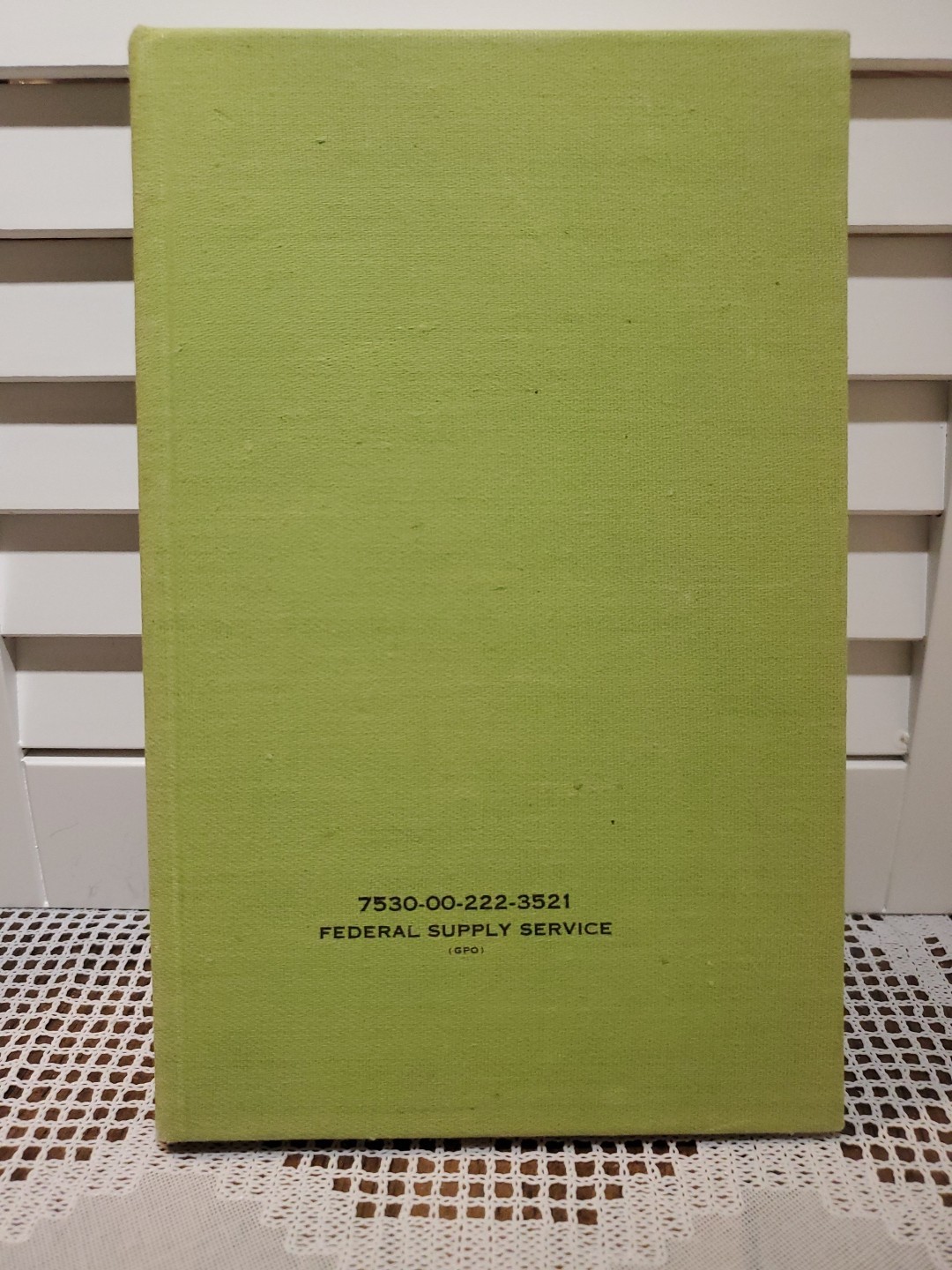VTG Unused Federal Supply Service Hardcover Lined Journal Green GPO 1 Bonus Used