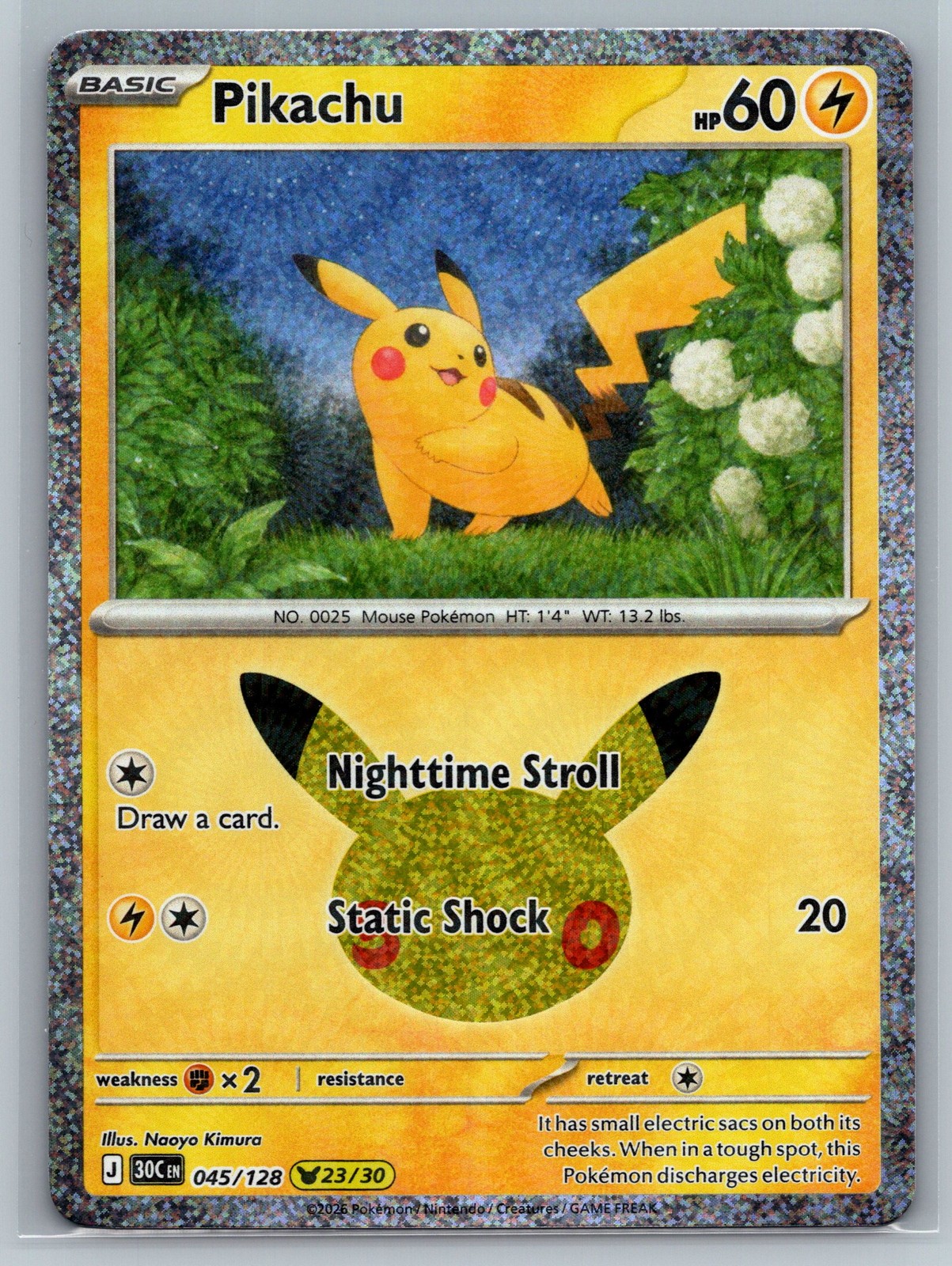 pokemon 30th #045/128 pikachu