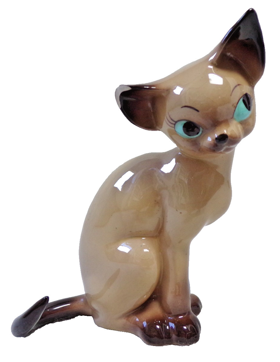 KITTY CAT CUTE KITTEN WITH BLUE EYES CERAMIC 4-1/8\ KITTY CAT CUTE KITTEN WITH BLUE EYES CERAMIC 4-1/8\