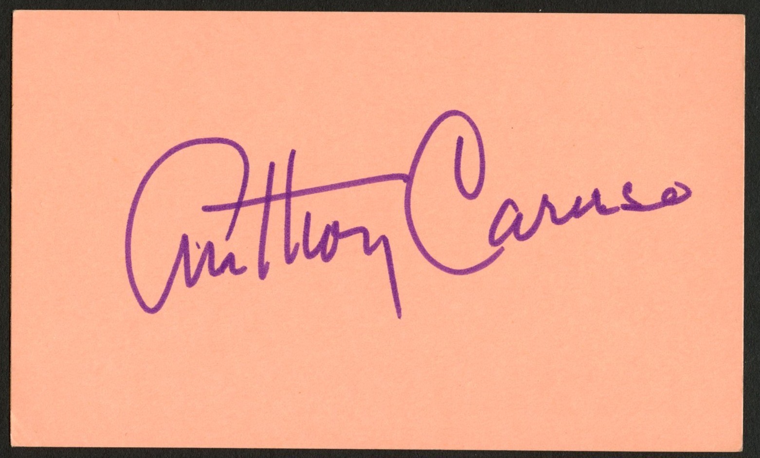 Anthony Caruso d2003 signed autograph auto 3x5 index card Actor Zorro Anthony Caruso d2003 signed autograph auto 3x5 index card Actor Zorro