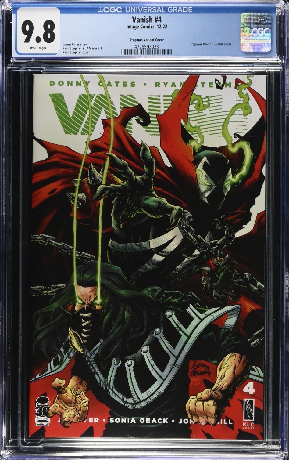 Vanish #4K Spawn Variant - 2022 - CGC 9.8 - Ryan Stegman Vanish #4K Spawn Variant - 2022 - CGC 9.8 - Ryan Stegman