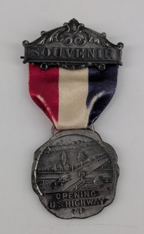 Collectible Souvenir Medal Opening U.S. Highway 71 Vintage