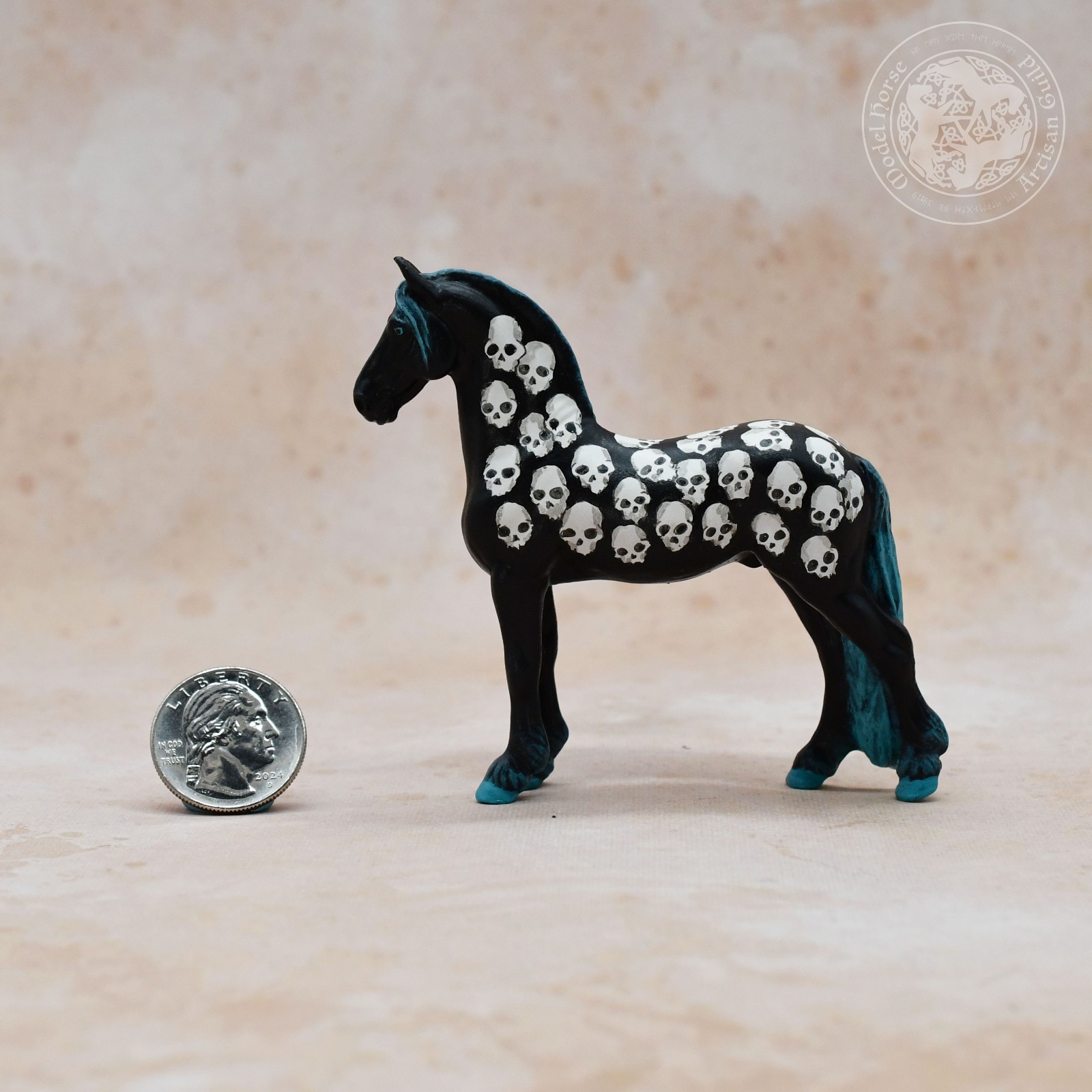 Custom Catacomb Appy Halloween Design - G5 Django Stallion Stablemate- 1:32