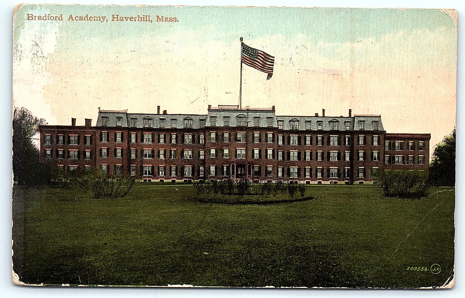 1910 Postcard: Bradford Academy, Haverhill, Mass.