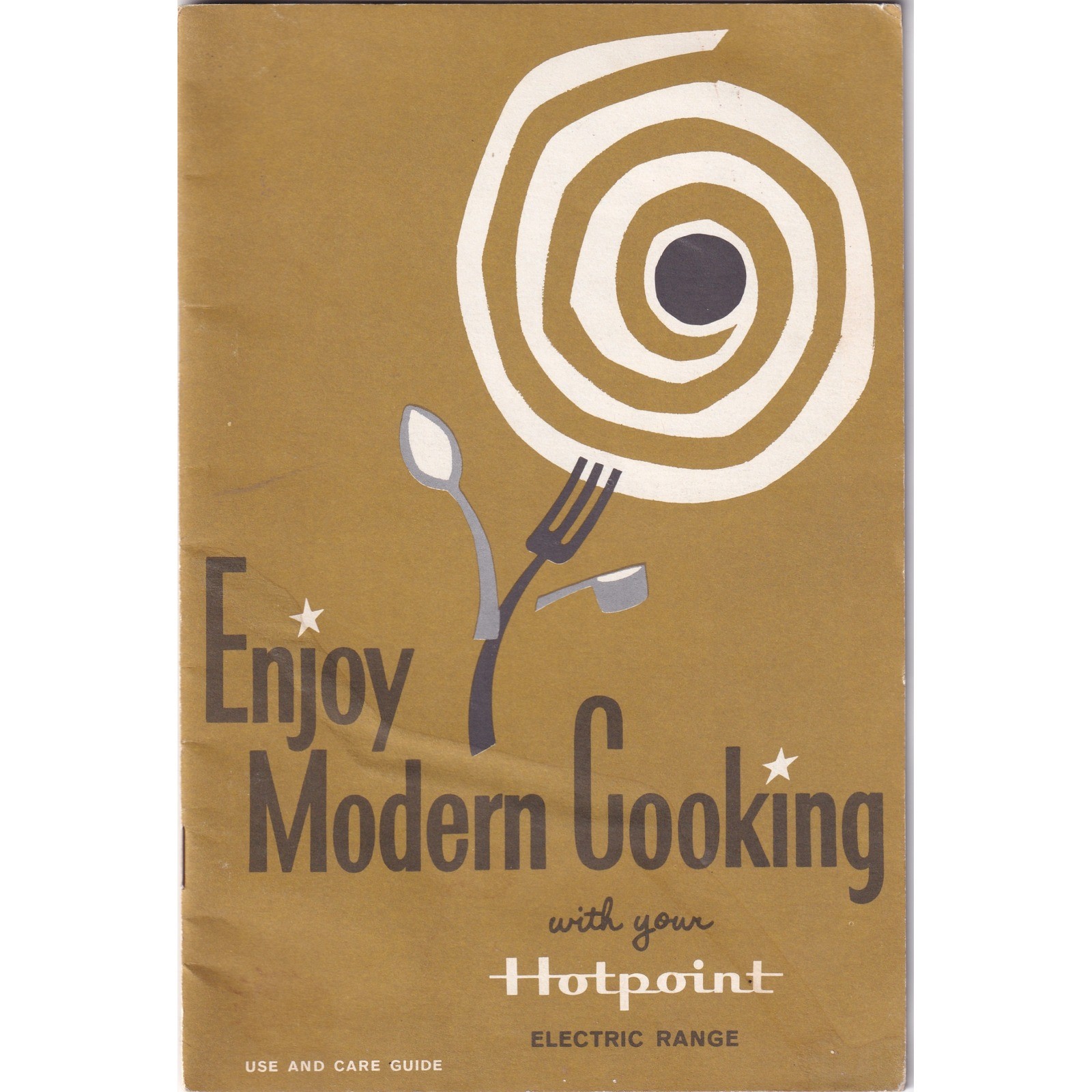 Vintage Hotpoint Electric Range Use and Care Guide Manual Retro Kitchen Ephemera
