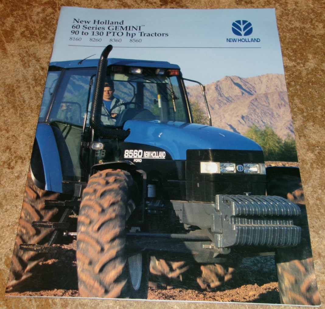 1996 new holland 60 series gemini 90-130 hp tractors brochure nice used
