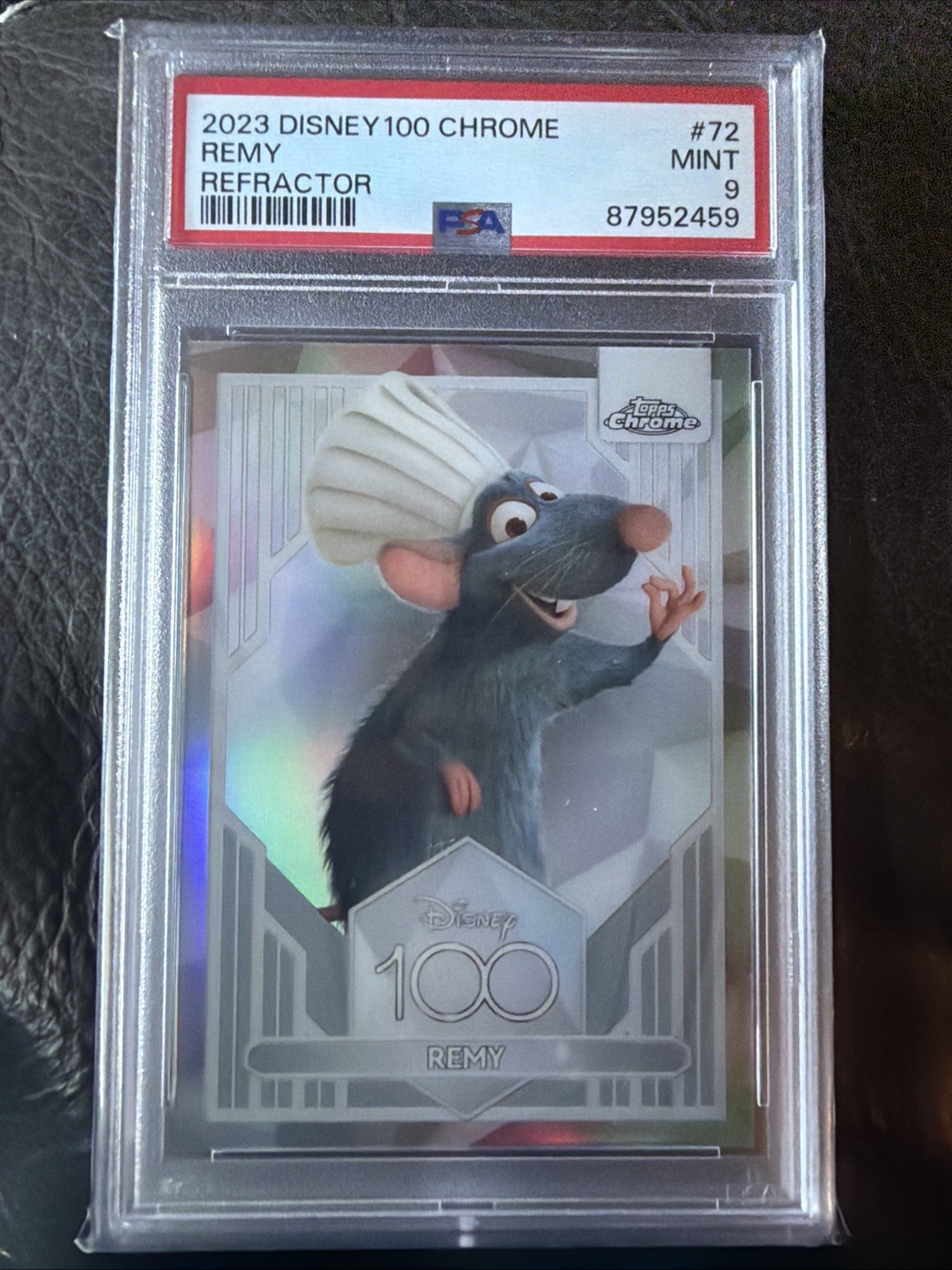 2023 Topps Chrome Disney 100 Remy Refractor #72 PSA 9 Mint Ratatouille LOOK