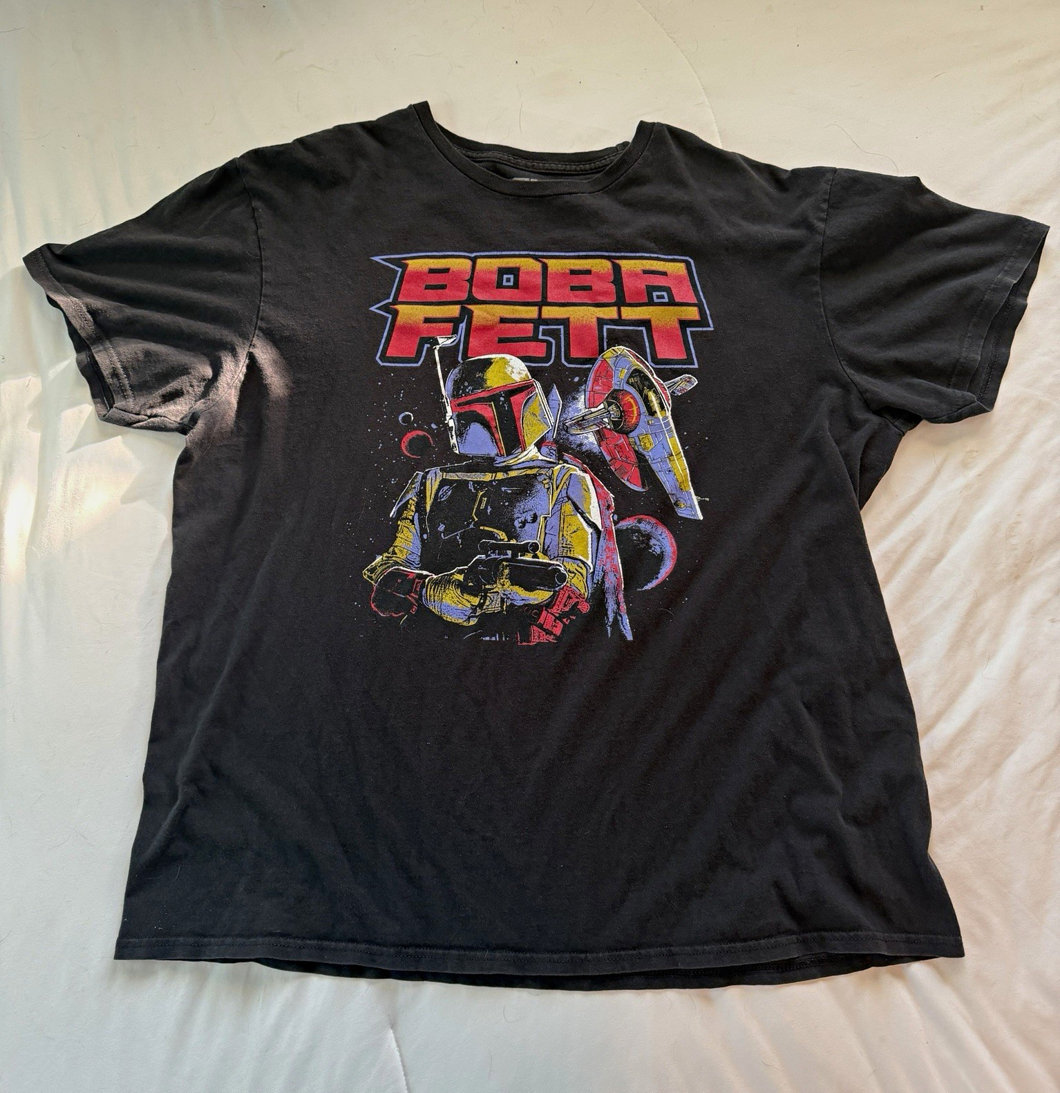 Mad Engine Star Wars Boba Fett Black Graphic T-Shirt Size XL