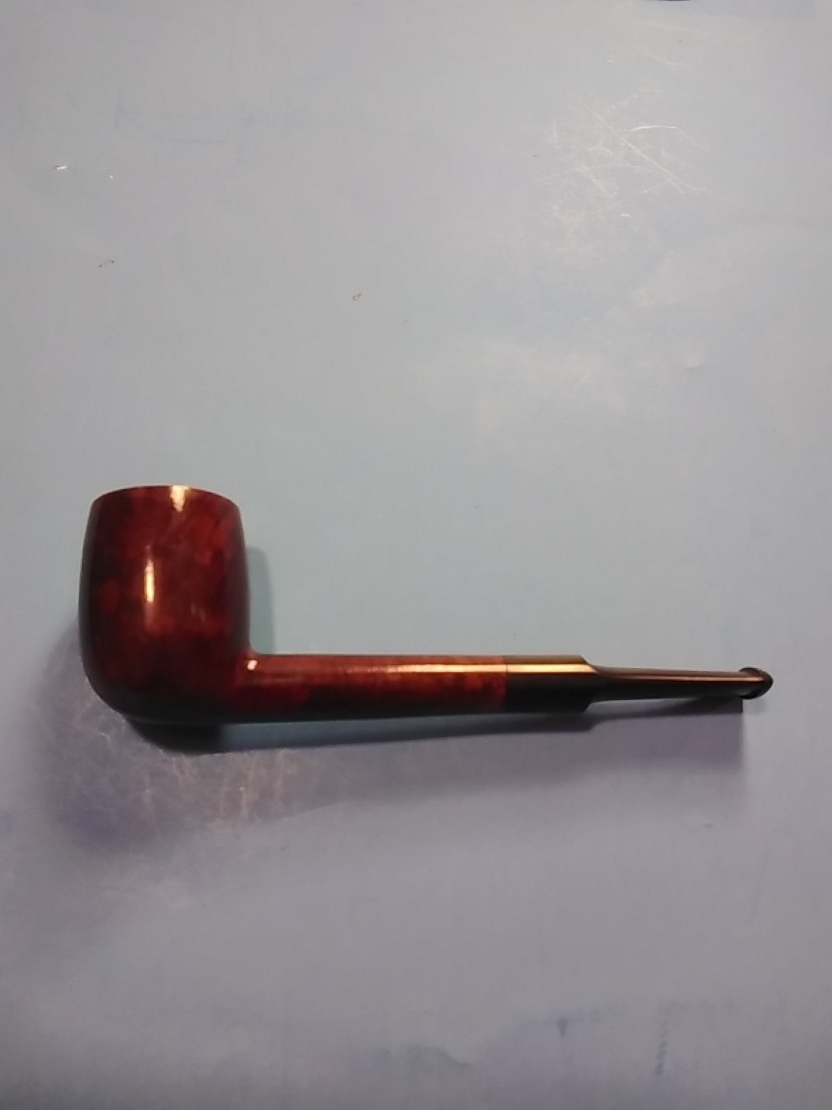 BRIAR Made in France 40+ years old unsmoked Billiard in Walnut Step Saddle Stem 