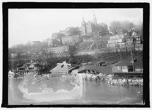 Photo:Washington DC Georgetown Potomac Flood 1910s River Flooding