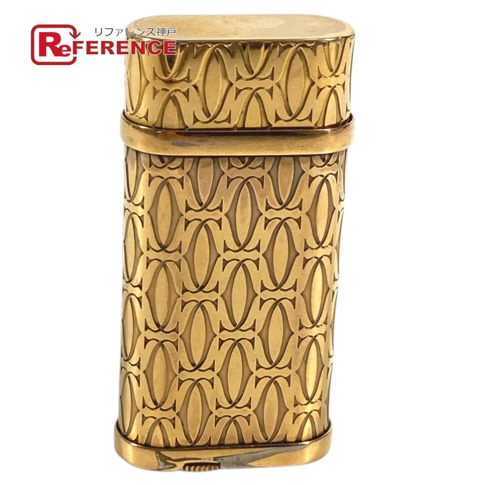 CARTIER Happy Birthday Logo Lighter Gold Unisex used