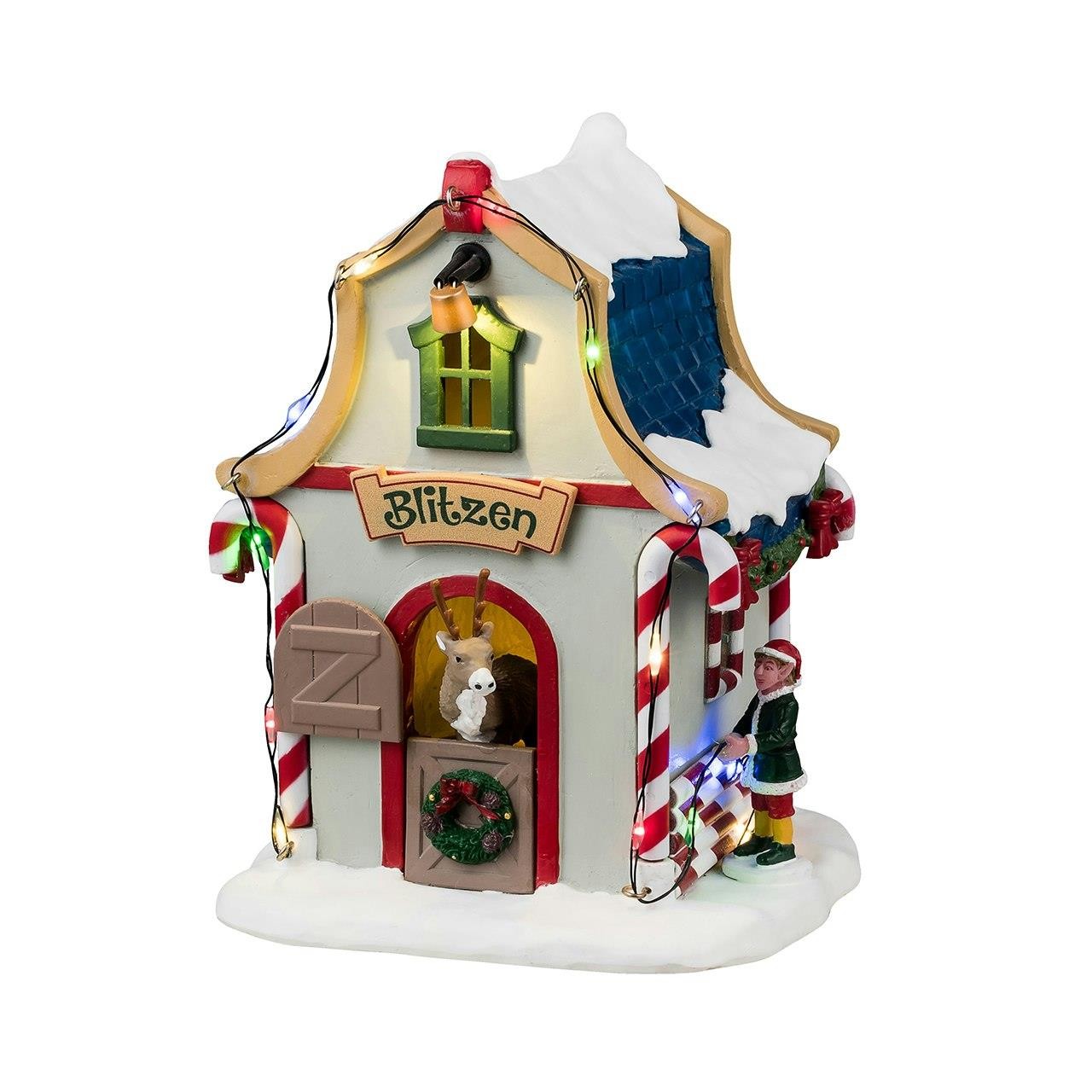 Lemax Santas Wonderland Village Accessory Blitzens Den A Happy Reindeer 44334