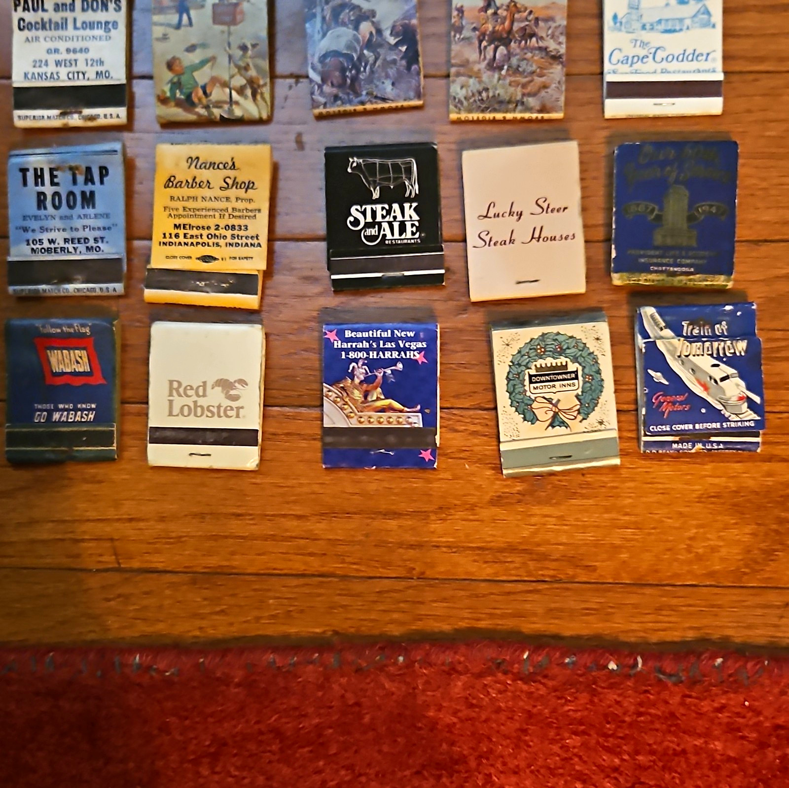 Vintage Advertising Matchbook Lot Red Lobster Harrah's Las Vegas Cape Codder