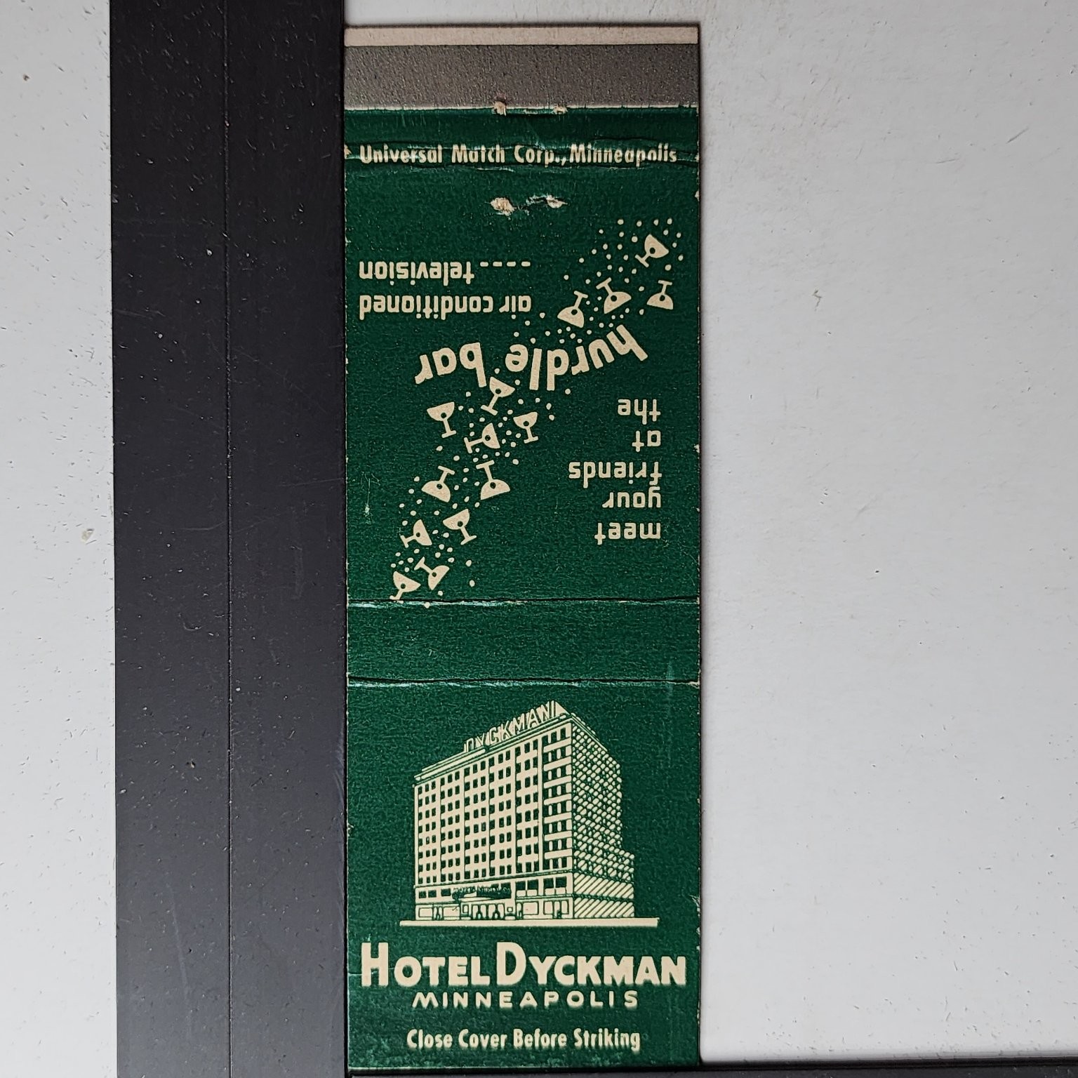 Hotel Dyckman Minneapolis Vintage Hurdle Bar Advertisement Matchbook Hotel Dyckman Minneapolis Vintage Hurdle Bar Advertisement Matchbook