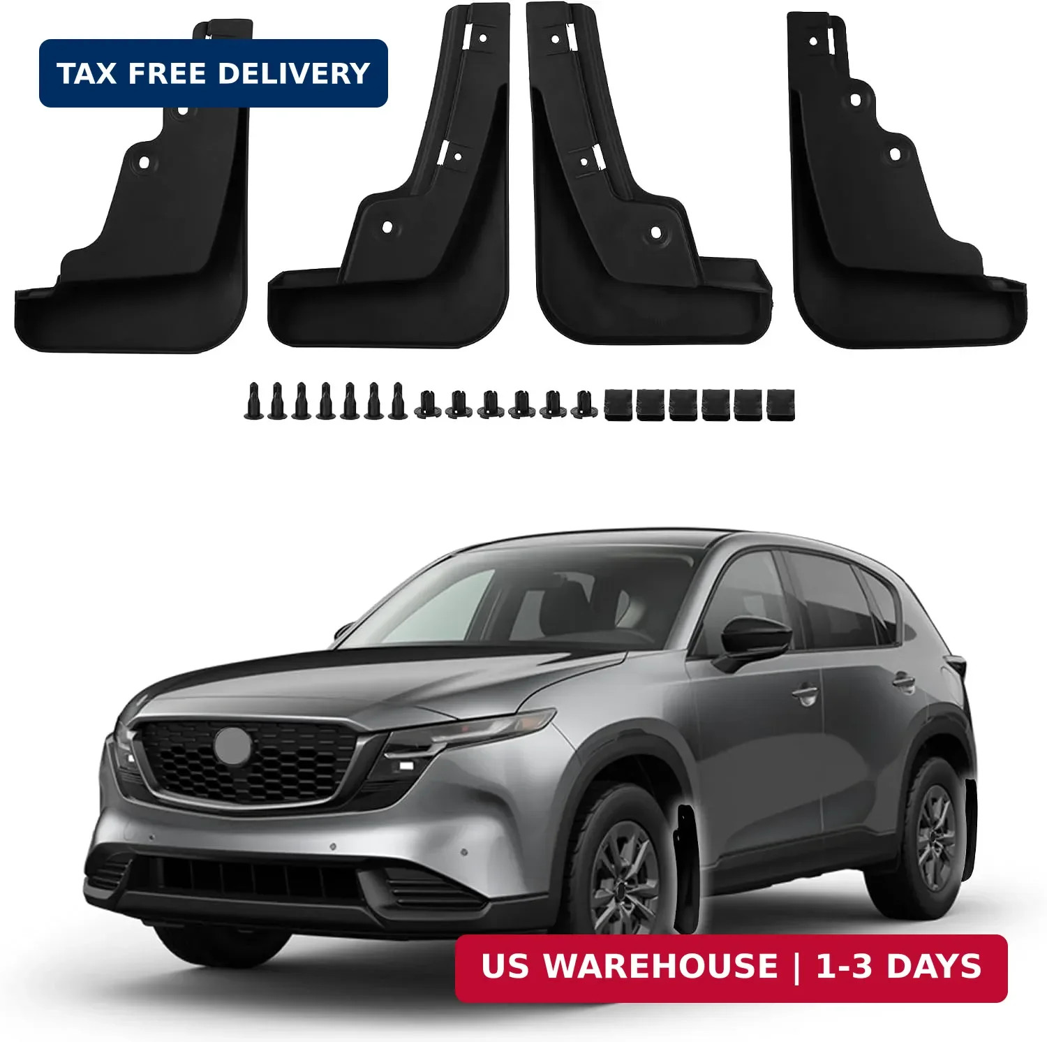 Mud Flaps Splash Guards for Mazda CX-5 2026 All Weather | Fender Guard Protect A Mud Flaps Splash Guards for Mazda CX-5 2026 All Weather | Fender Guard Protect A