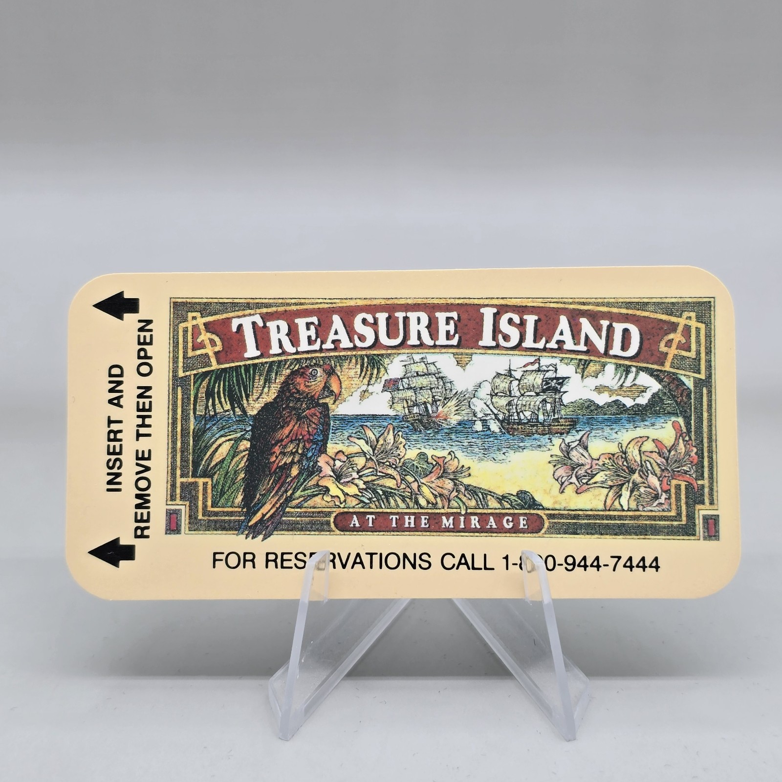 Vintage 1990s Treasure Island at The Mirage Las Vegas Hotel Room Key Card RARE Vintage 1990s Treasure Island at The Mirage Las Vegas Hotel Room Key Card RARE