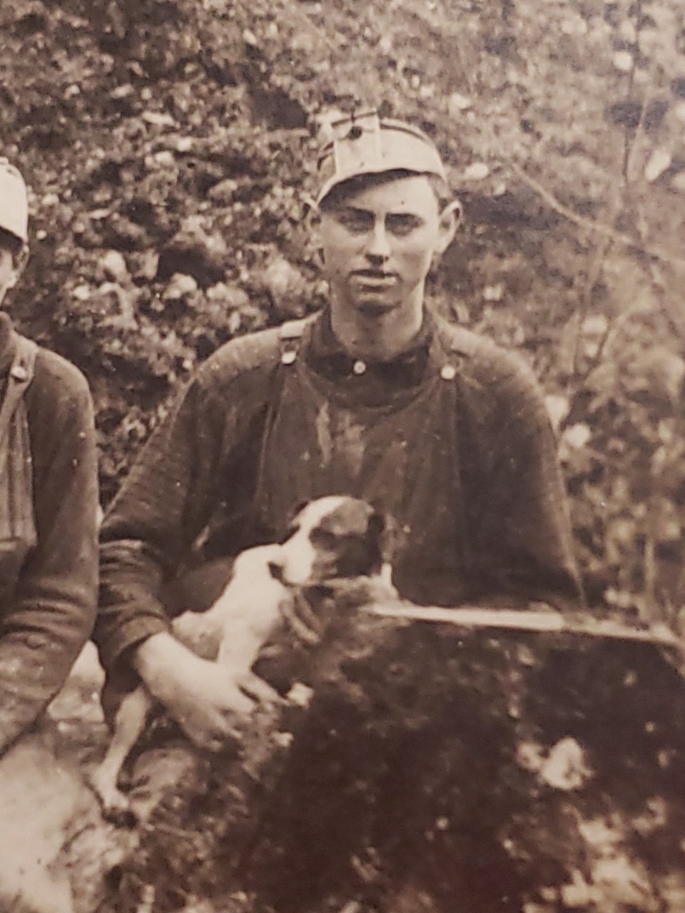 Vintage 1910s Real Photo Postcard Work Crew Miners Laborers AZO Stamp Box RPPC