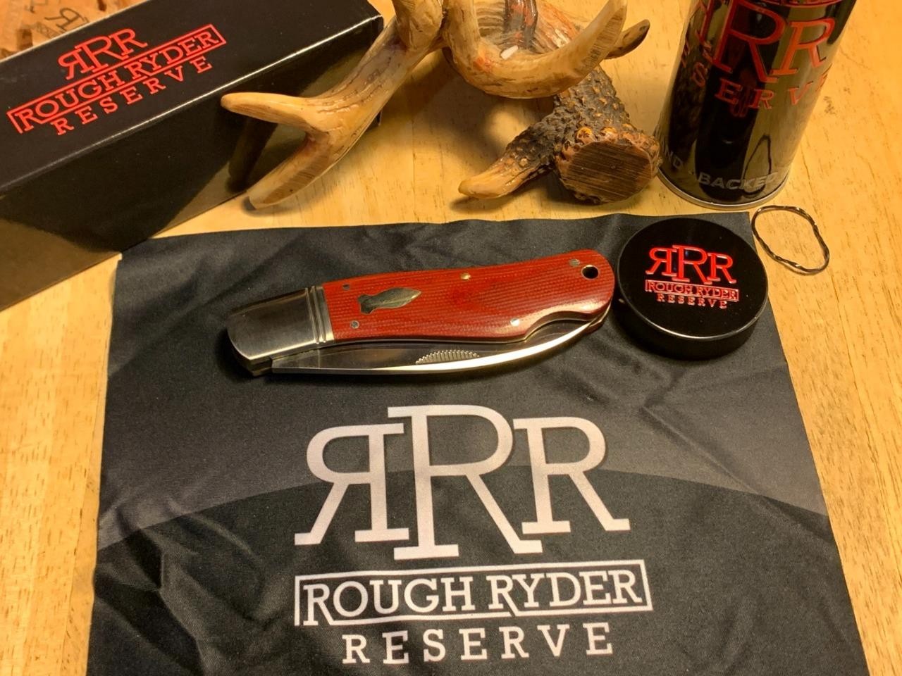 Rough Ryder Reserve Red Canvas Micarta Folder 4 1/2\