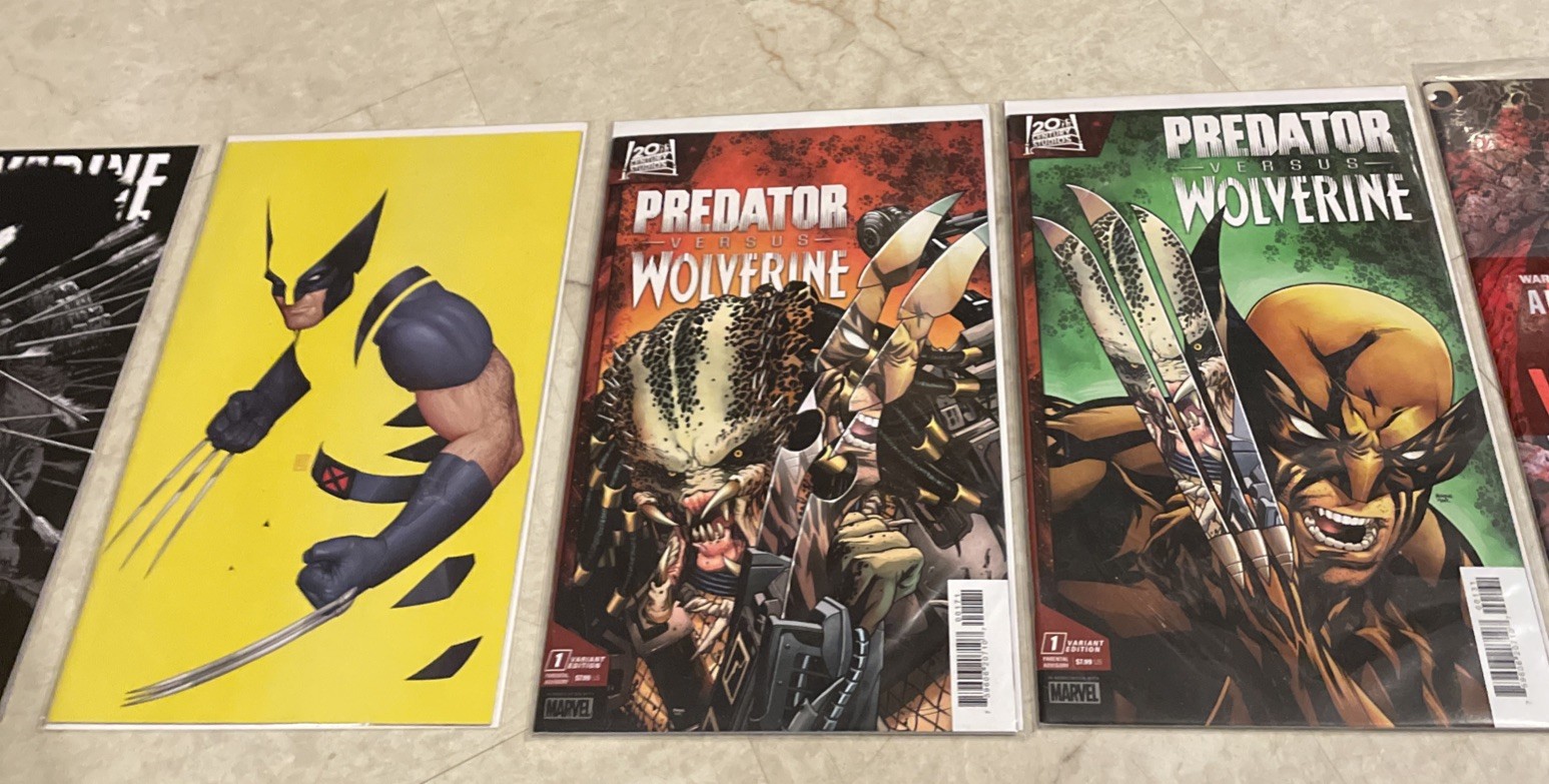 Marvel Predator Versus Wolverine #1 Variant Cover Comic Lot