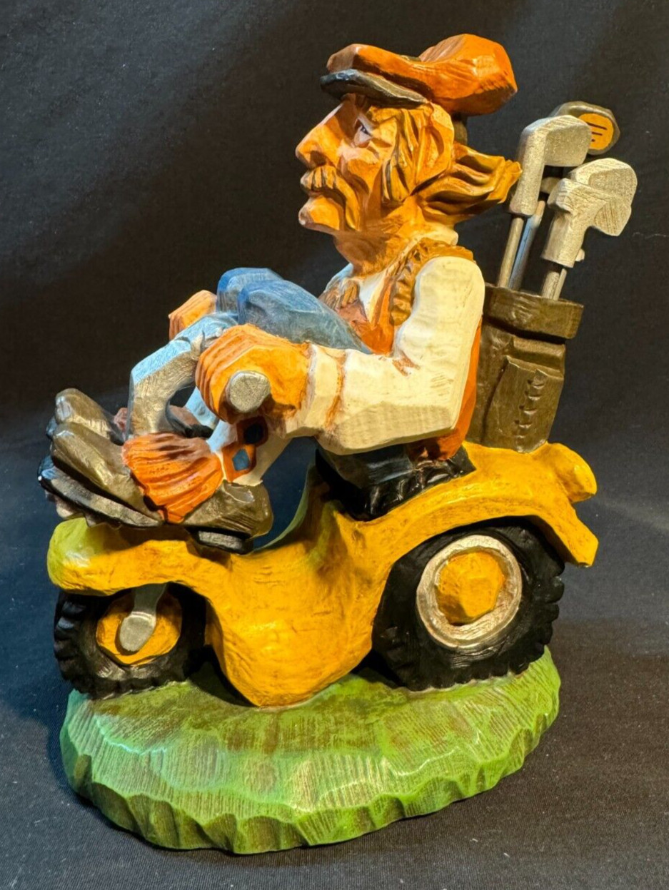 David Frykman Golfer on Cart Figurine David Frykman Golfer on Cart Figurine
