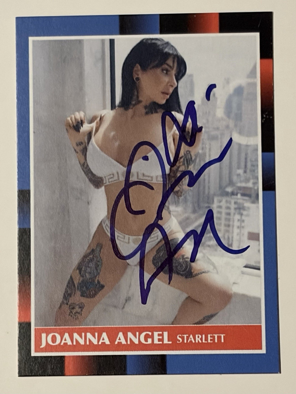 Joanna Angel Signed Custom Trading Card BAS Beckett Witness COA Autograph